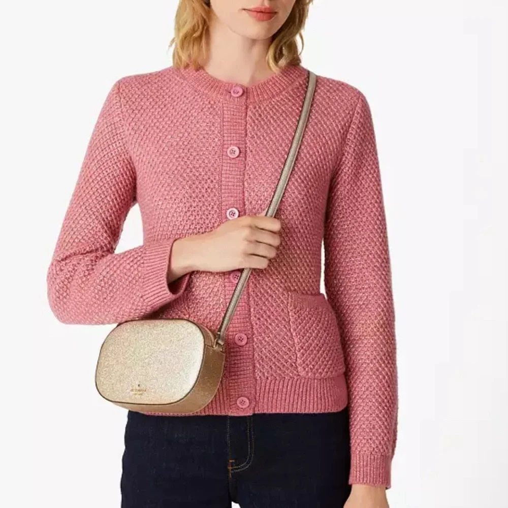 Kate Spade Glimmer Oval Camera Bag Gold